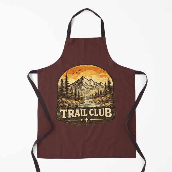 Item preview, Vintage Trail Club Mountain Adventure Hiking Design designed and sold by Artbysarmina.