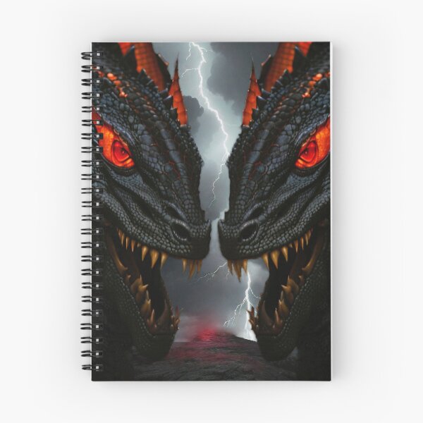 Item preview, Twin Dragons Face Off in Storm designed and sold by DukaveArt .