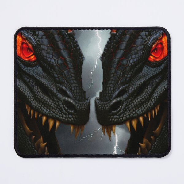 Item preview, Twin Dragons Face Off in Storm designed and sold by DukaveArt .
