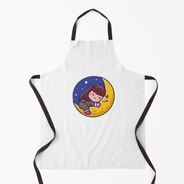 Item preview, Cute Little Girl Sleeping on Crescent Moon designed and sold by cbarilnb.