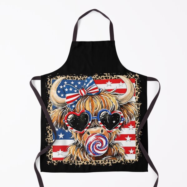 Item preview, Highland Cow American Flag Patriotic Fourth Of July designed and sold by GrumpySableye.