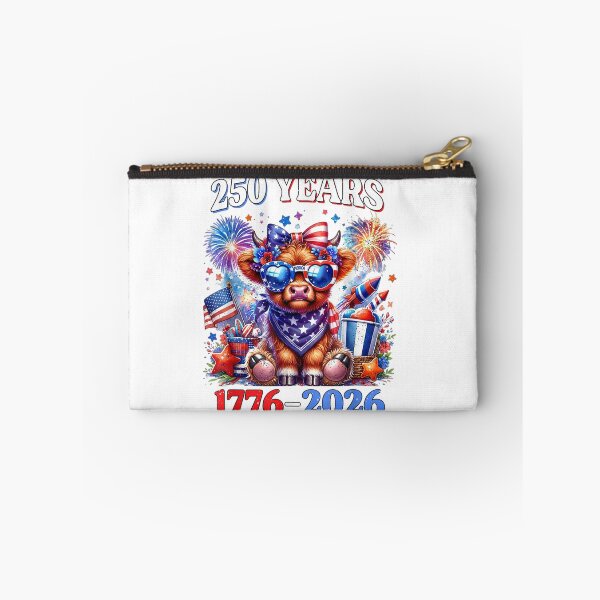 Item preview, 250 Years 1776-2026 Highland Cow Patriotic American Independence Day designed and sold by GrumpySableye.
