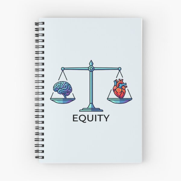 Item preview, Lawyer Gift Equity Scale of Justice Brain and Heart Law School Art designed and sold by AkDesign022.