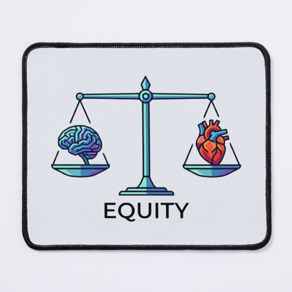 Item preview, Lawyer Gift Equity Scale of Justice Brain and Heart Law School Art designed and sold by AkDesign022.