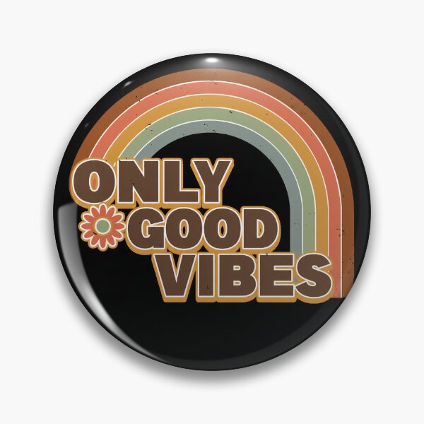 Item preview, Only Good Vibes Retro Vintage Rainbow Stripe  designed and sold by AgataMRCH.