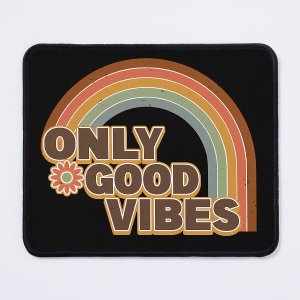 Item preview, Only Good Vibes Retro Vintage Rainbow Stripe designed and sold by AgataMRCH.