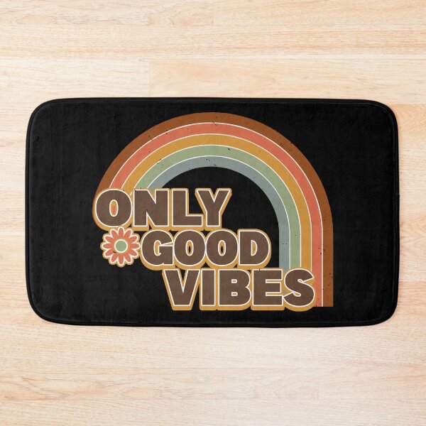 Item preview, Only Good Vibes Retro Vintage Rainbow Stripe  designed and sold by AgataMRCH.