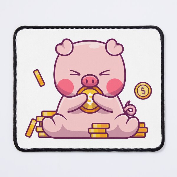 Item preview, Cute Piggy Bank Saving Gold Coins Cartoon designed and sold by cbarilnb.