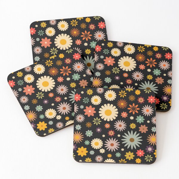 Artikelvorschau, Retro-Blumenmuster im Vintage-Stil entworfen und verkauft von AgataMRCH.