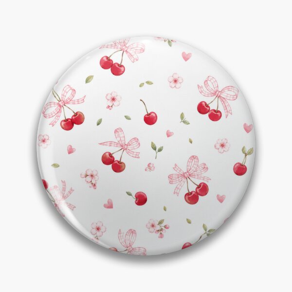 Item preview, Cherry Bow Toss Coquette Picnic Pattern designed and sold by pola-pola.
