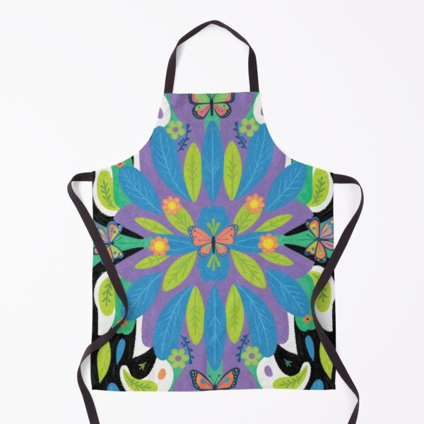Artikelvorschau, Botanical Mandala Butterflies Floral Folk Art Print entworfen und verkauft von Fariks.