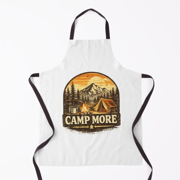 Item preview, Camp More Vintage Camping Mountain Adventure Design designed and sold by Artbysarmina.