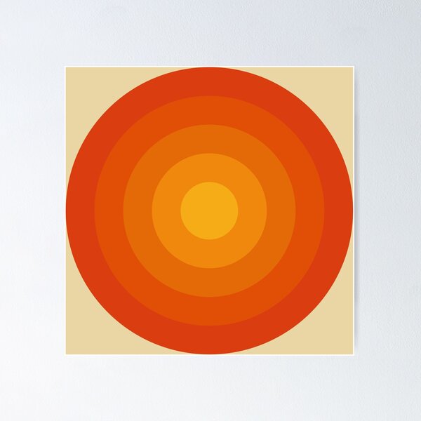 Item preview, Retro 70s Concentric Circles Sunburst Pattern designed and sold by Far Out Goods.