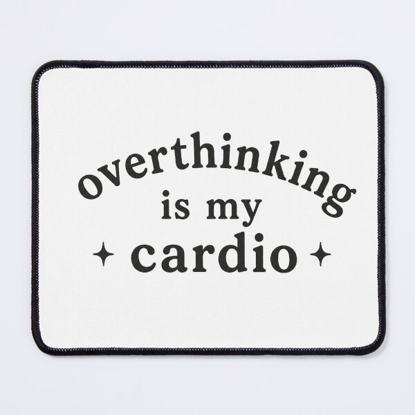 Item preview, Overthinking Is My Cardio Gothic Aesthetic Quote Sticker designed and sold by NBT-NOVA.