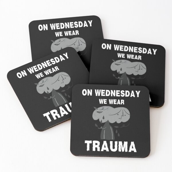 Item preview, On Wednesday We Wear Trauma Anxiety Black Style  designed and sold by AgataMRCH.