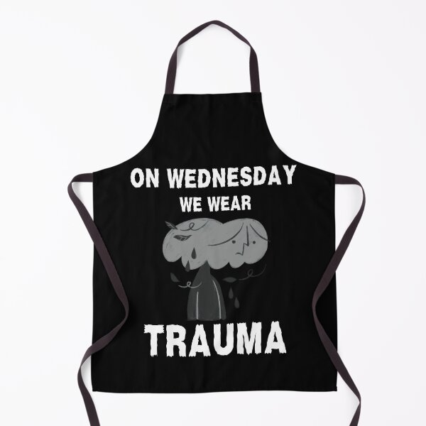 Item preview, On Wednesday We Wear Trauma Anxiety Black Style designed and sold by AgataMRCH.