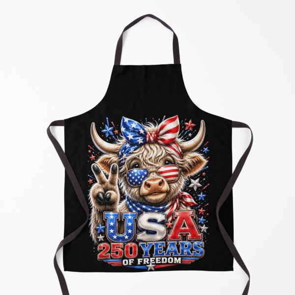 Item preview, USA 250 Years Of Freedom American Patriotic Cow designed and sold by GrumpySableye.