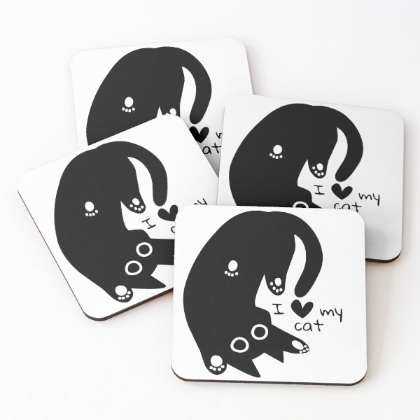 Item preview, I love my cat Cute Paws Black Cat Aestethic designed and sold by AgataMRCH.