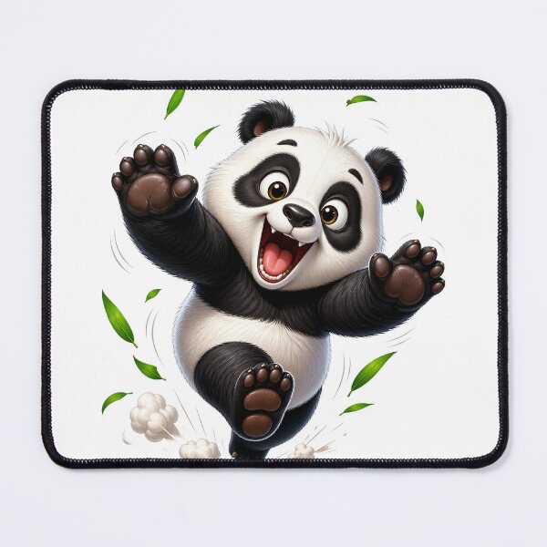 Item preview, Leaping Playful 3D Cartoon Bear Positive Vibes designed and sold by LunaPixelStudio.