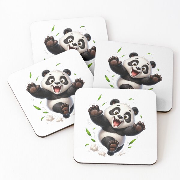 Item preview, Leaping Playful 3D Cartoon Bear Positive Vibes designed and sold by LunaPixelStudio.