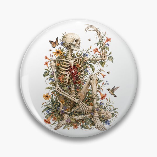 Artikelvorschau, Skelett mit Blumen und Edelsteinen entworfen und verkauft von Tropical art.