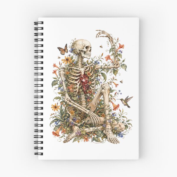 Item preview, Skeleton with Flowers and Gems designed and sold by Tropical art.