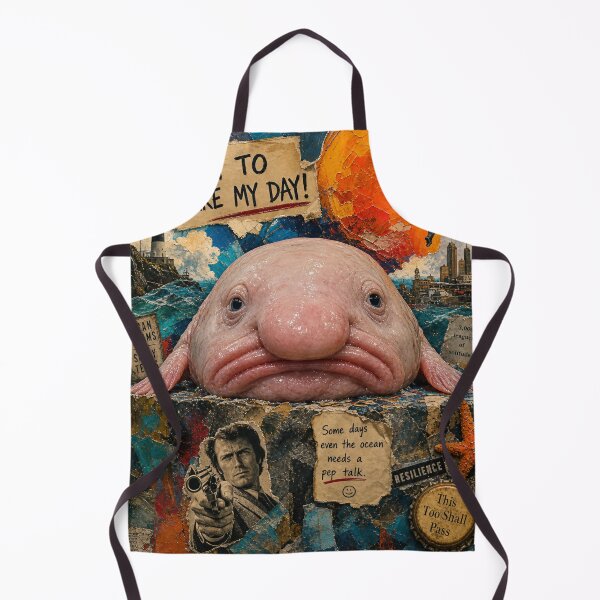Item preview, Try to Make My Day — Surreal Blobfish Mixed‑Media Collage designed and sold by Jandedan.