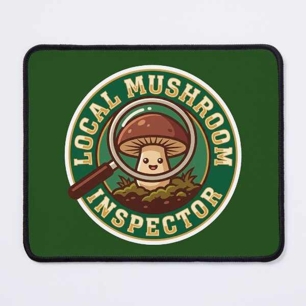 Item preview, Local Mushroom Inspector - Funny Foraging Badge & Mycology Humor designed and sold by quackynaut.