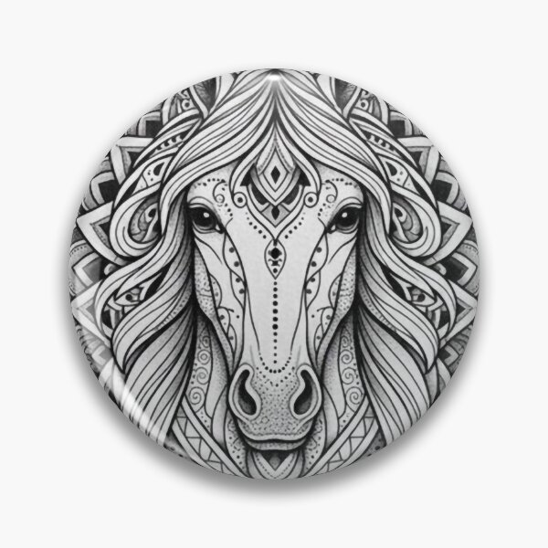 Item preview, Majestic Horse Mandala - Spiritual Tribal Art designed and sold by Hou$e of Art .
