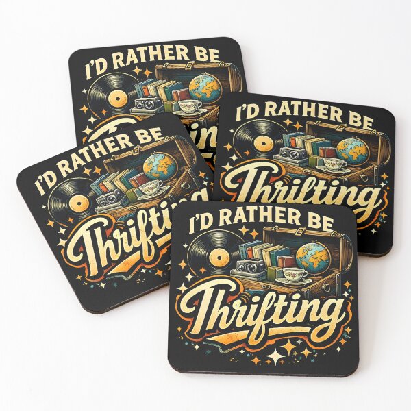Item preview, I'd Rather Be Thrifting Funny Vintage Gift designed and sold by super-think.