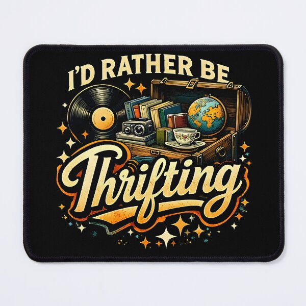 Item preview, I'd Rather Be Thrifting Funny Vintage Gift designed and sold by super-think.