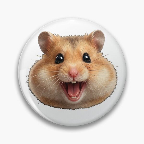 Item preview, Happy Hamster – Super Excited Syrian Hamster Face designed and sold by Happy_Animal.