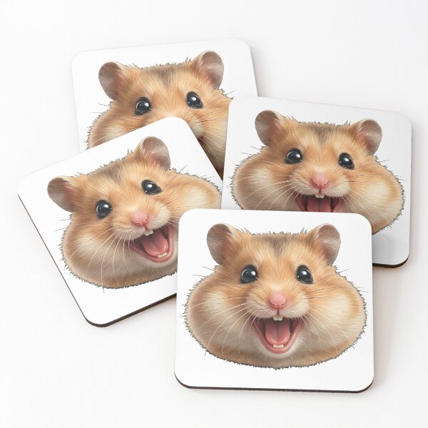 Item preview, Happy Hamster – Super Excited Syrian Hamster Face designed and sold by Happy_Animal.