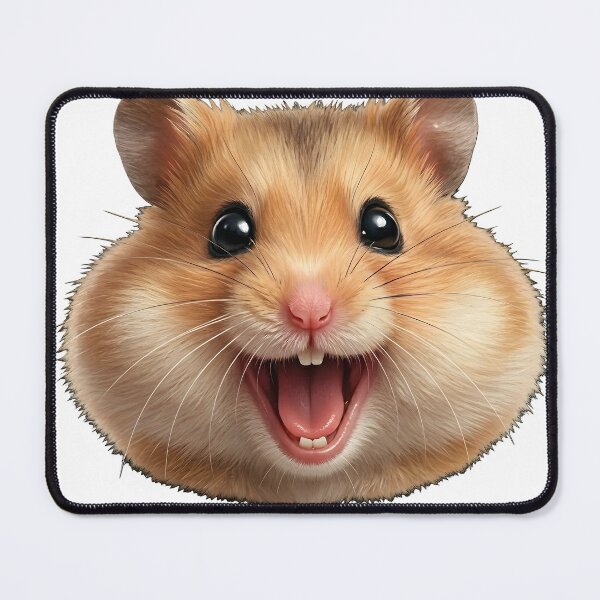 Item preview, Happy Hamster – Super Excited Syrian Hamster Face designed and sold by Happy_Animal.