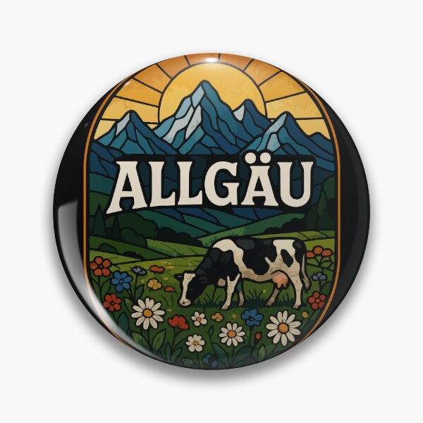 Item preview, Allgau Bavaria Germany Stained Glass Art Travel designed and sold by TomFrontierArt.