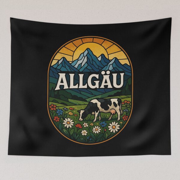Item preview, Allgau Bavaria Germany Stained Glass Art Travel designed and sold by TomFrontierArt.