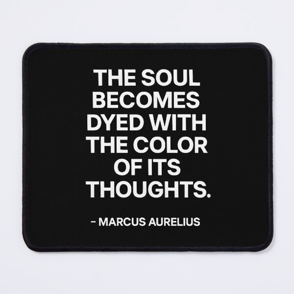 Item preview, Color Of Your Thoughts Marcus Aurelius Stoic Wisdom (White Font) designed and sold by TshirtsLabs.