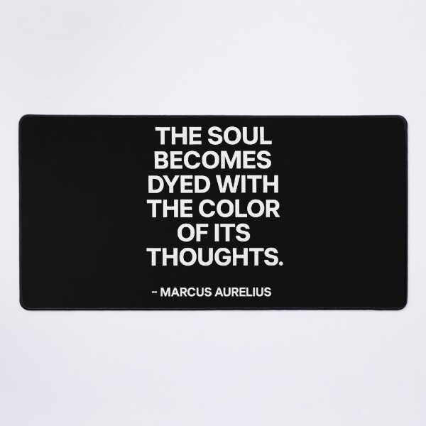 Item preview, Color Of Your Thoughts Marcus Aurelius Stoic Wisdom (White Font) designed and sold by TshirtsLabs.