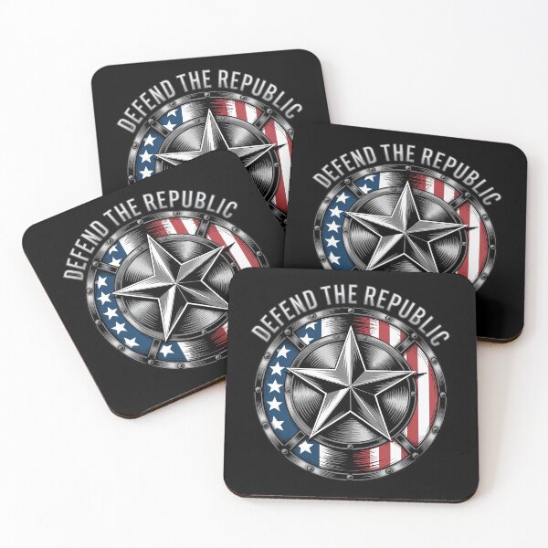 Item preview, Defend the Republic Metal Badge Patriotic designed and sold by OldGloryForge.