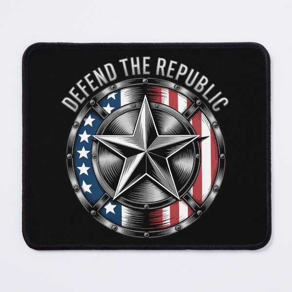 Item preview, Defend the Republic Metal Badge Patriotic designed and sold by OldGloryForge.