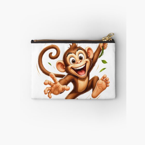 Item preview, Swinging Playful 3D Cartoon Jungle Animal Positive Vibes designed and sold by LunaPixelStudio.