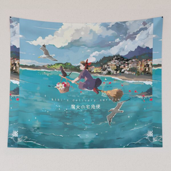 Item preview,  Cute kawaii art girl [[kiki's]] go -%[ghiblis]%- flying aways dragon designed and sold by huaishen89.
