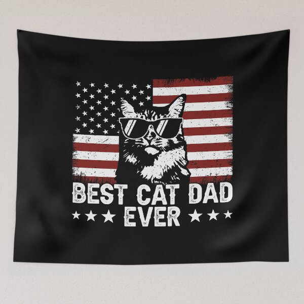 Item preview, Best Cat Dad Ever American Patriotic Cat Owner Father designed and sold by 76Valeria.