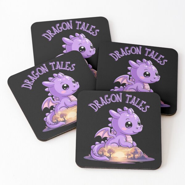 Item preview, Dragon Tales Purple Cute Kawaii designed and sold by AgataMRCH.