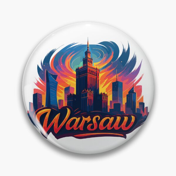 Item preview, Warsaw Skyline Art – Colorful & Modern designed and sold by Pineapple-Tree.