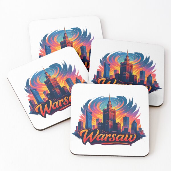 Item preview, Warsaw Skyline Art – Colorful & Modern designed and sold by Pineapple-Tree.