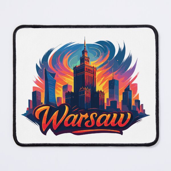 Item preview, Warsaw Skyline Art – Colorful & Modern designed and sold by Pineapple-Tree.