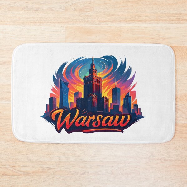 Item preview, Warsaw Skyline Art – Colorful & Modern designed and sold by Pineapple-Tree.