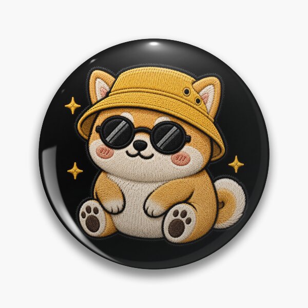 Item preview, Shiba Chill Embroidery Patch Cute Kawaii designed and sold by ColorSplash123.