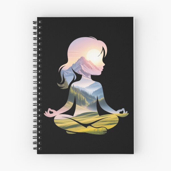 Item preview, Girl Nature Meditation Mountain View Vibe Nature Art designed and sold by AgataMRCH.